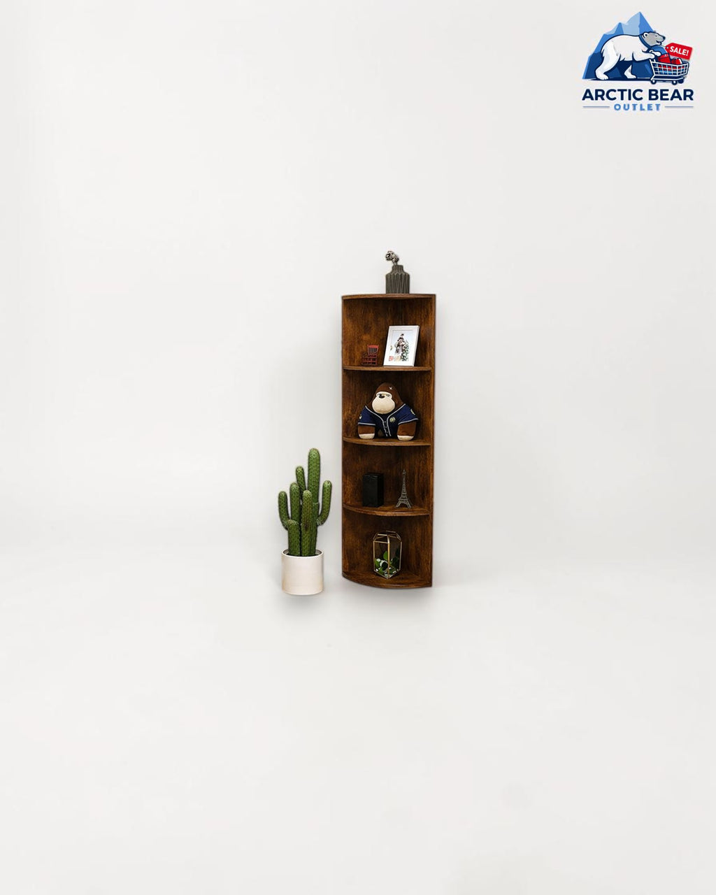 VASAGLE Hoekrek 4 Niveaus – Boekenrek Hoekkast 129,5 cm (LBC42BGC1)