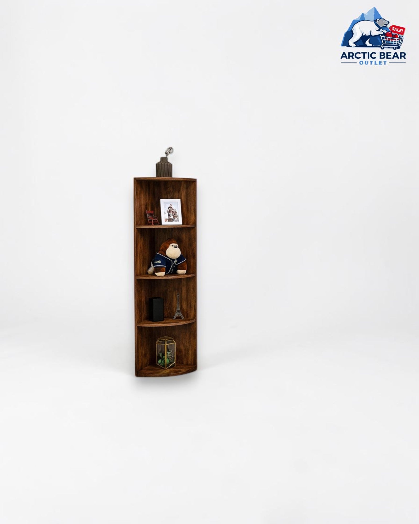 VASAGLE Hoekrek 4 Niveaus – Boekenrek Hoekkast 129,5 cm (LBC42BGC1)