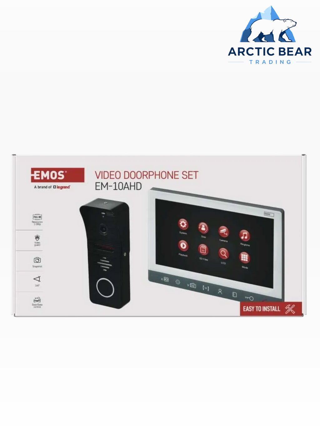 EMOS H3010 – Video Deurintercom Set met 7" Monitor & 1080p AHD Camera