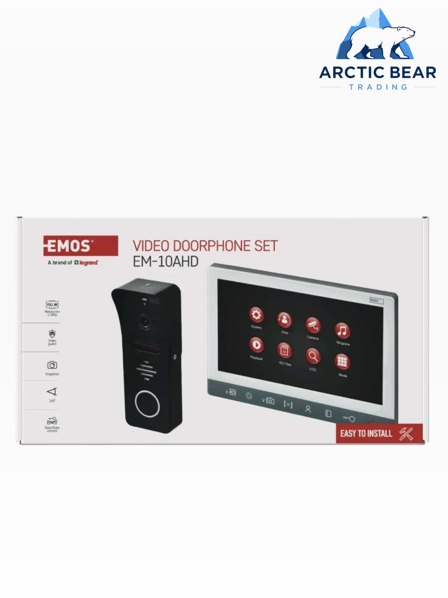 EMOS H3010 – Video Deurintercom Set met 7" Monitor & 1080p AHD Camera