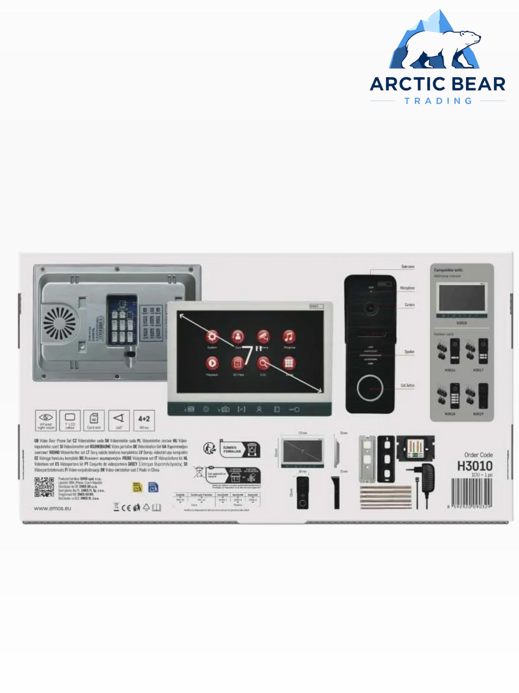 EMOS H3010 – Video Deurintercom Set met 7" Monitor & 1080p AHD Camera