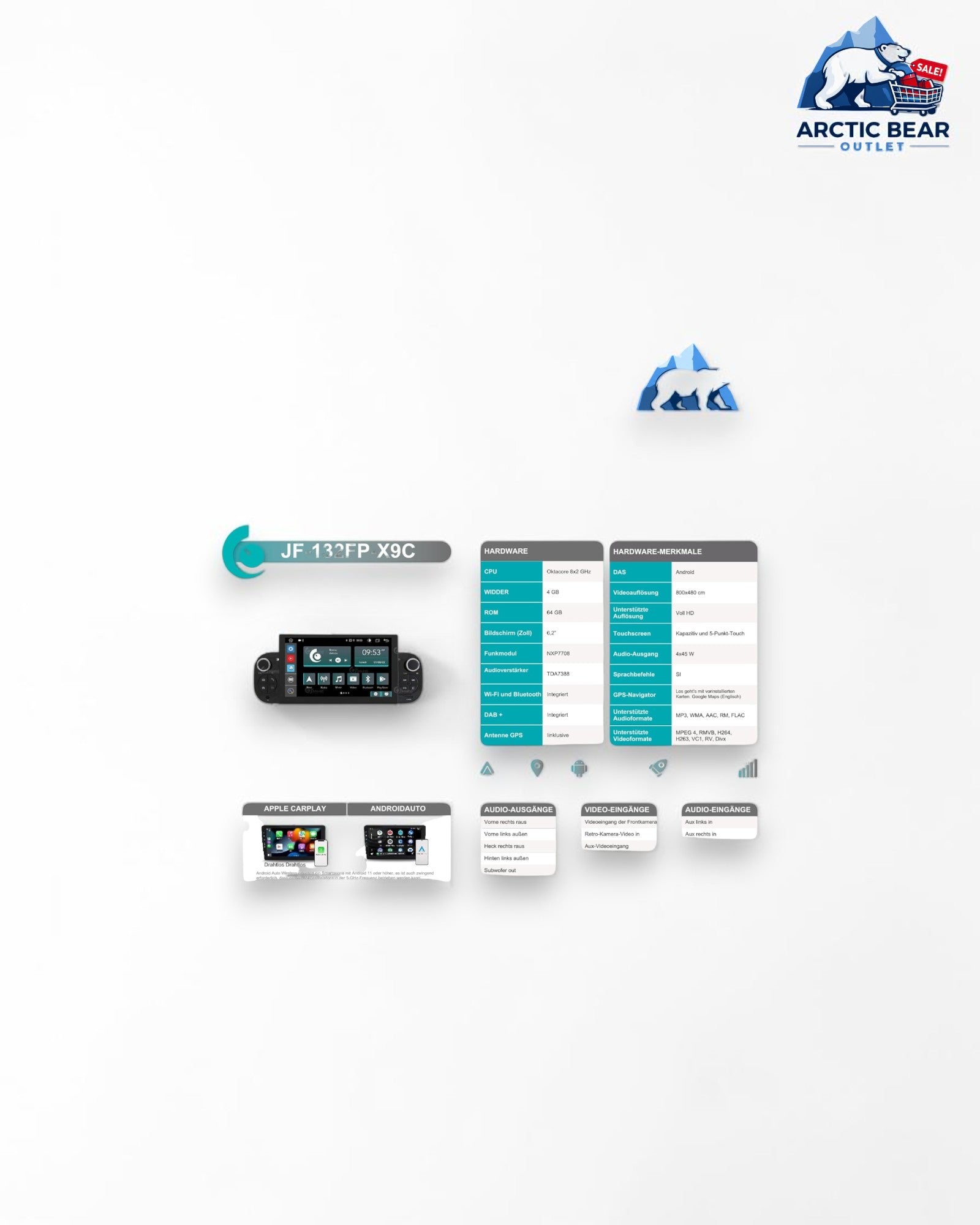 JF Sound X9C-PRO – Android Autoradio voor Berlingo / Combo / Proace City / Doblo