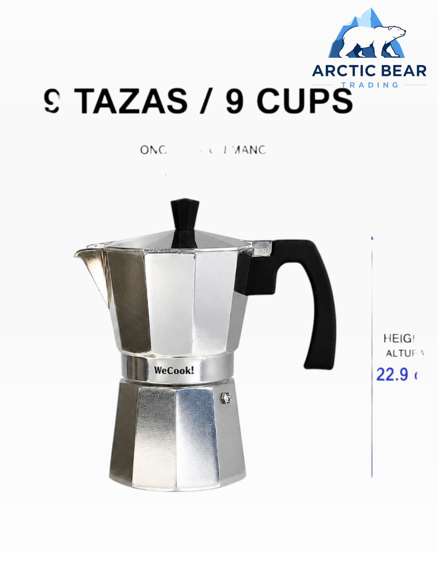 WECOOK! Paola Express – Italiaans Koffiezetapparaat 9 Kopjes
